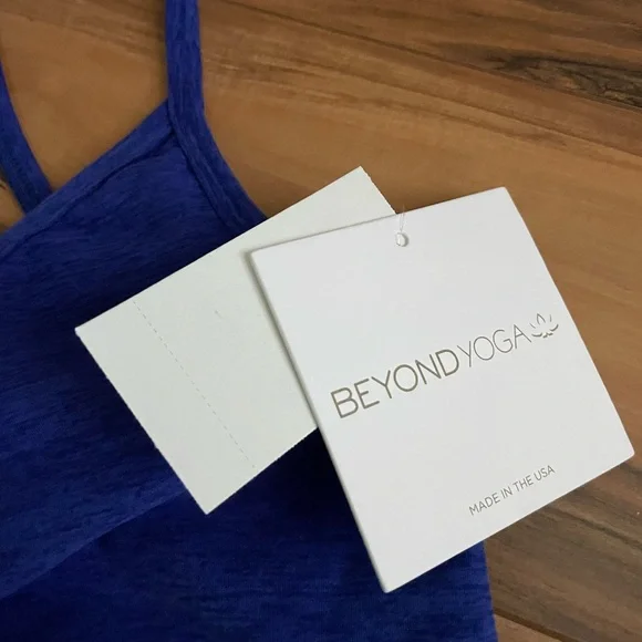 Beyond Yoga Blue Tie Front Ruched Camisole M - Picture 2 of 6